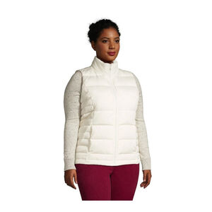 Lands' End Ivory Down Puffer Vest Plus 2X, New